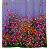 Vloertuinen lavender douchegordijn (Voorkant)