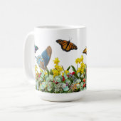 Vloertuinen met vleugelsteentjes en zeeduivel koffiemok (Voorkant links)