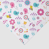 Vloertuinen met vogels en bijen tissuepapier (Detail)