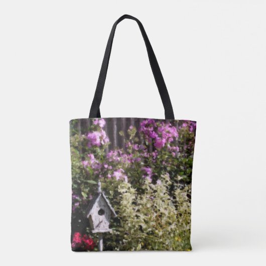 Vloertuinen, pasteelschilderwerk tote bag (Achterkant)