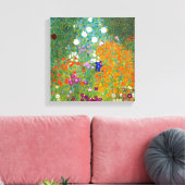 Vloertuinen van Gustav Klimt Canvas Print (Insitu (Woonkamer))