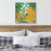 Vloertuinen van Gustav Klimt Canvas Print (Insitu (Slaapkamer))