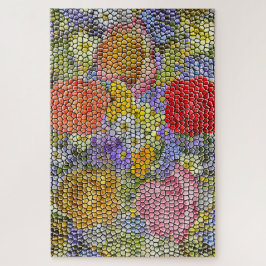Vloertuinfoto's Mosaic Jigzaag Puzzle Legpuzzel