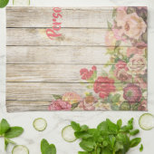 Vloertuinhouten hek stijlvol personaliseren theedoek (Gevouwen)