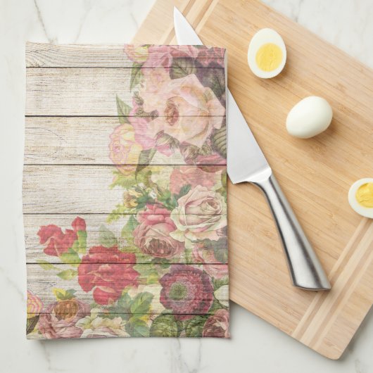 Vloertuinhouten hek stijlvol personaliseren theedoek (Quarter Fold)