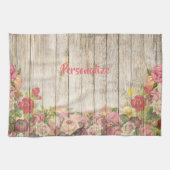 Vloertuinhouten hek stijlvol personaliseren theedoek (Horizontaal)