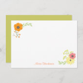 Vloertuinkaarten voor bloemkool notitiekaartje (Voorkant / Achterkant)