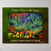 Vloertuinkleding Inspirerend citaat Poster (Voorkant)