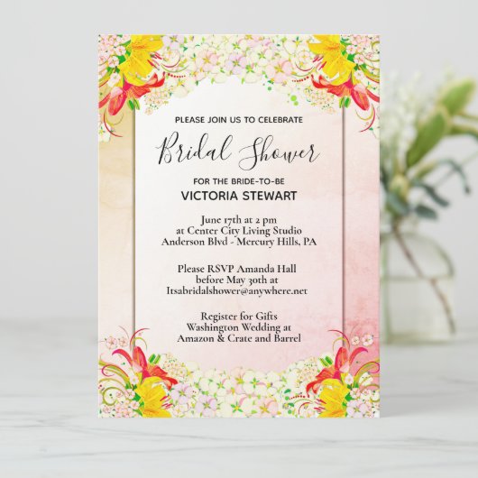 Vloertuinkleding — Uitnodiging (Staand voorkant)