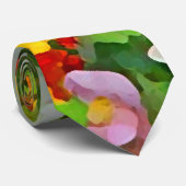 Vloertuinkleuren Abstract Stropdas (Opgerold)