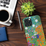 Vloertuinlandschap Gustav Klimt Case-Mate iPhone Case<br><div class="desc">Een iPhone 13 pro max hoesje met het landschapsschilderij van Gustav Klimt (1862-1918),  Flower Garden of Bauerngarten (1907) uit de Art Nouveau-periode d. Petunias en andere bloemen in een kleurrijke tuin.</div>