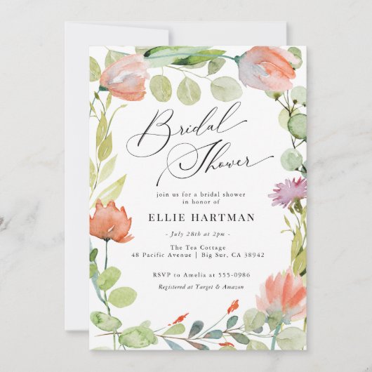 Vloertuinroze Vrijgezellenfeest Kaart (Voorkant)