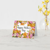 Vloertuinschilderwerk voor moeder kaart (Gele Bloem)