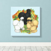 VloertuinSilkies Canvas Afdruk (Insitu (Houten vloer))