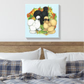 VloertuinSilkies Canvas Afdruk (Insitu (Slaapkamer))