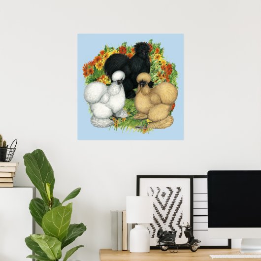 VloertuinSilkies Poster (Thuiskantoor)