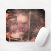 Vloertuinstoel zwart-wit muismat (Met muis)