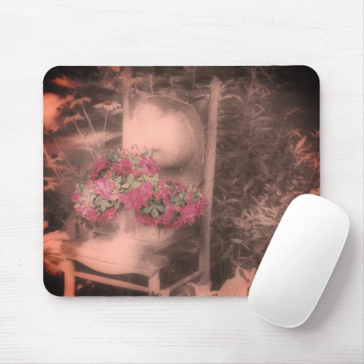 Vloertuinstoel  zwart-wit muismat (Met muis)