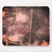 Vloertuinstoel  zwart-wit muismat (Voorkant)