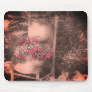 Vloertuinstoel  zwart-wit muismat