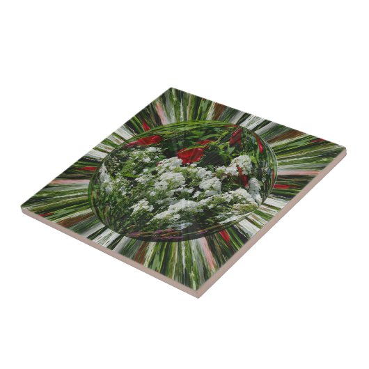 Vloertuintuinbouwkunst Abstracte kunst Tegel Tegeltje (Zijkant)