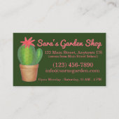 Vloertuinwinkel met Plant groene cactus Visitekaartje (Voorkant)