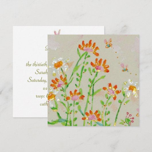 Vloeruitnodiging Kaart (Voorkant / Achterkant)