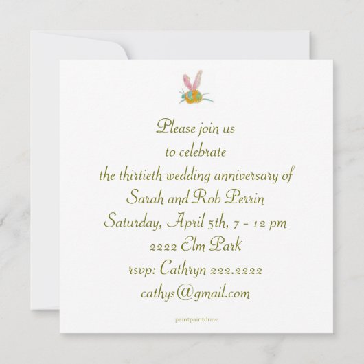 Vloeruitnodiging Kaart (Achterkant)