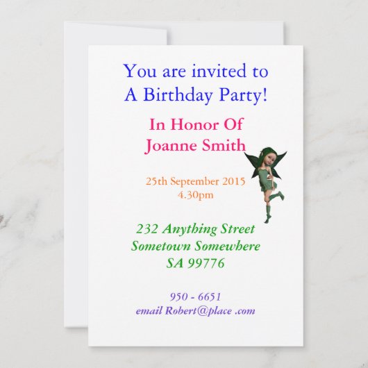 Vloervaarzen 10e uitnodiging van de partij van de (Achterkant)