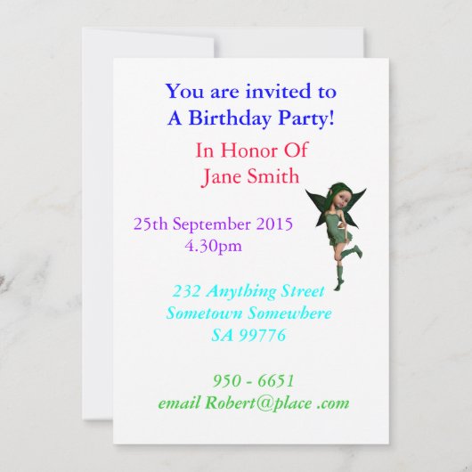 Vloervaarzen 10e uitnodiging van de partij van de (Achterkant)