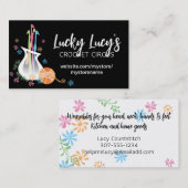 Vloervaas, hakgarens van haakwerk visitekaartje (Voorkant / Achterkant)