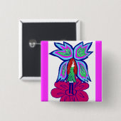 Vloervanger Vierkante Button 5,1 Cm (Voorkant /achterkant)
