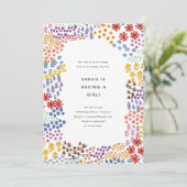 Vloerveld Baby shower Kaart (Staand voorkant)