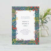 Vloerveld Baby shower Kaart (Staand voorkant)