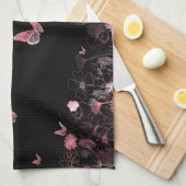 Vloerveld met vlinder theedoek (Quarter Fold)