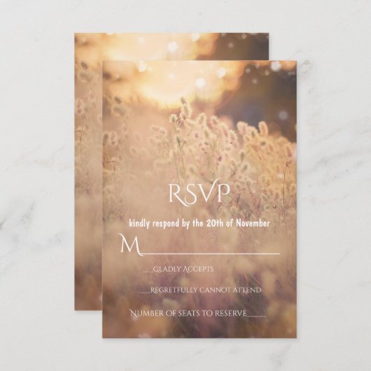 Vloerveld Rustisch land Sunset Dusk RSVP (Voorkant / Achterkant)