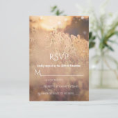 Vloerveld Rustisch land Sunset Dusk RSVP Kaartje (Staand voorkant)