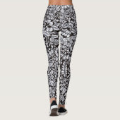 Vloerveld zwarte en witte Leggings (Achterkant)