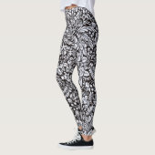 Vloerveld zwarte en witte Leggings (Links)