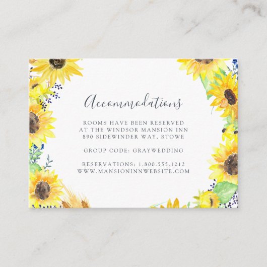 Vloervelden | Wedding Hotel Accommodatie Kaarten (Voorkant)