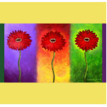 Vloerverf met rode dagen - Multi Staand Fotobeeldje<br><div class="desc">Dit is aanpasbaar! U kunt tekst, re-size, gewas, enz. toevoegen. Klik de "pas het"knoop aan om uit te geven. Ik schilder graag rode daisy of gerber bloemen en ik deed dit in acrylverf. U kunt dit in veel verschillende productlijnen kopen: t-shirts, tassen, sleutelhangers, muismatten, wenskaarten, mokken, knoppen, kleding, magneet, briefkaart,...</div>
