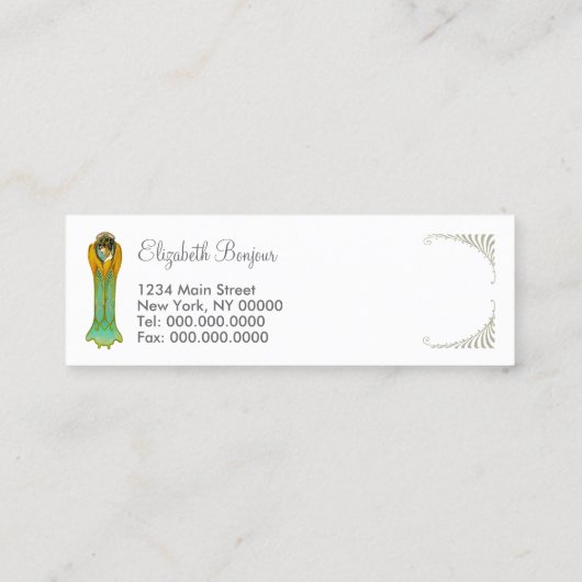 Vloerverkrachting ~ Skinny-Visitekaartjes Mini Visitekaartje (Achterkant)