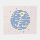 Vloervermogensslogan Fleece Deken (Voorkant (Horizontaal))