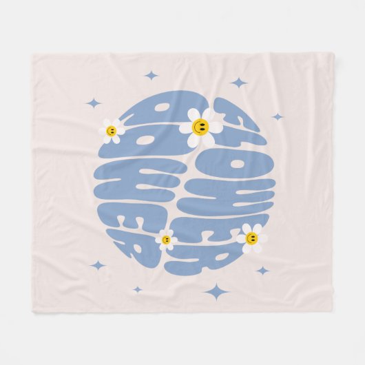 Vloervermogensslogan Fleece Deken (Voorkant (Horizontaal))