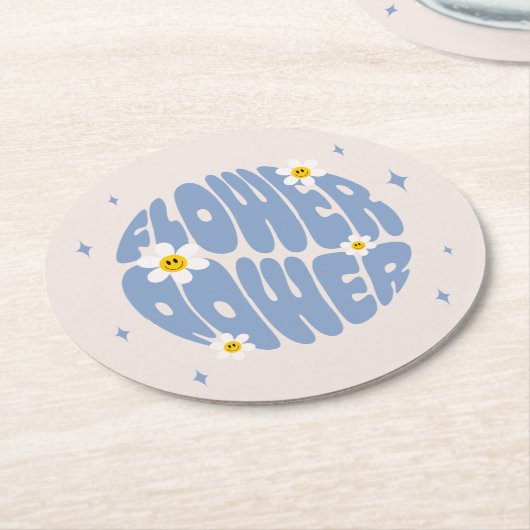 Vloervermogensslogan Ronde Kartonnen Onderzetter (Gebogen)