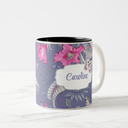 Vloervlieg en bloemen Moederdag - Aangepaste cadea Mok (Voorkant rechts)