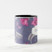 Vloervlieg en bloemen Moederdag - Aangepaste cadea Mok (Center)