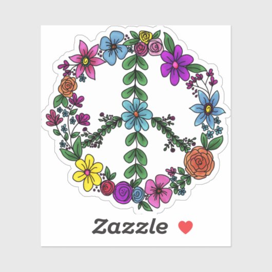 Vloervredesteken Sticker (Vel)