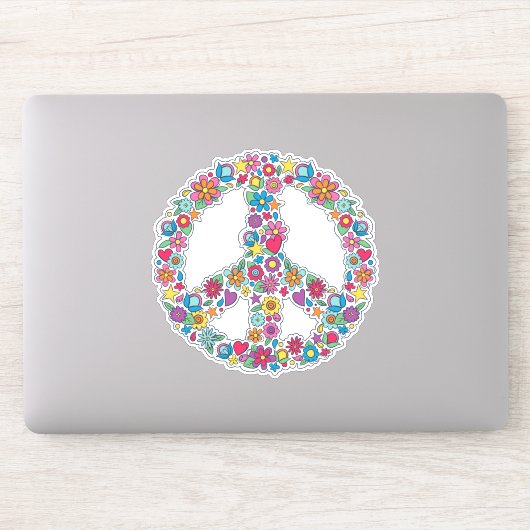 Vloervredesteken Sticker (Computer)