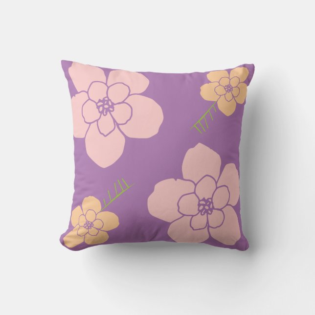 Vloerwaterpurpera Kussen (Voorkant)